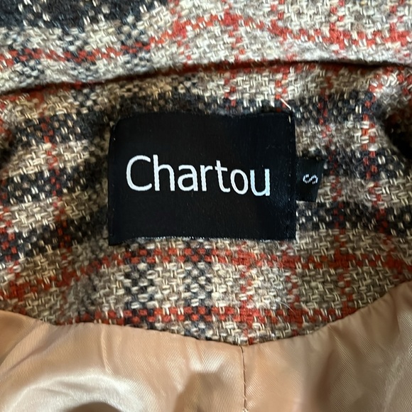 Wonderful Retro Plaid Wool-Blend Coat Size Small - Picture 4 of 16